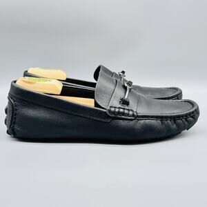 Coach Shoes Mens 11 Black Leather Loafers Slip On Bit Moccasin Driving Classic